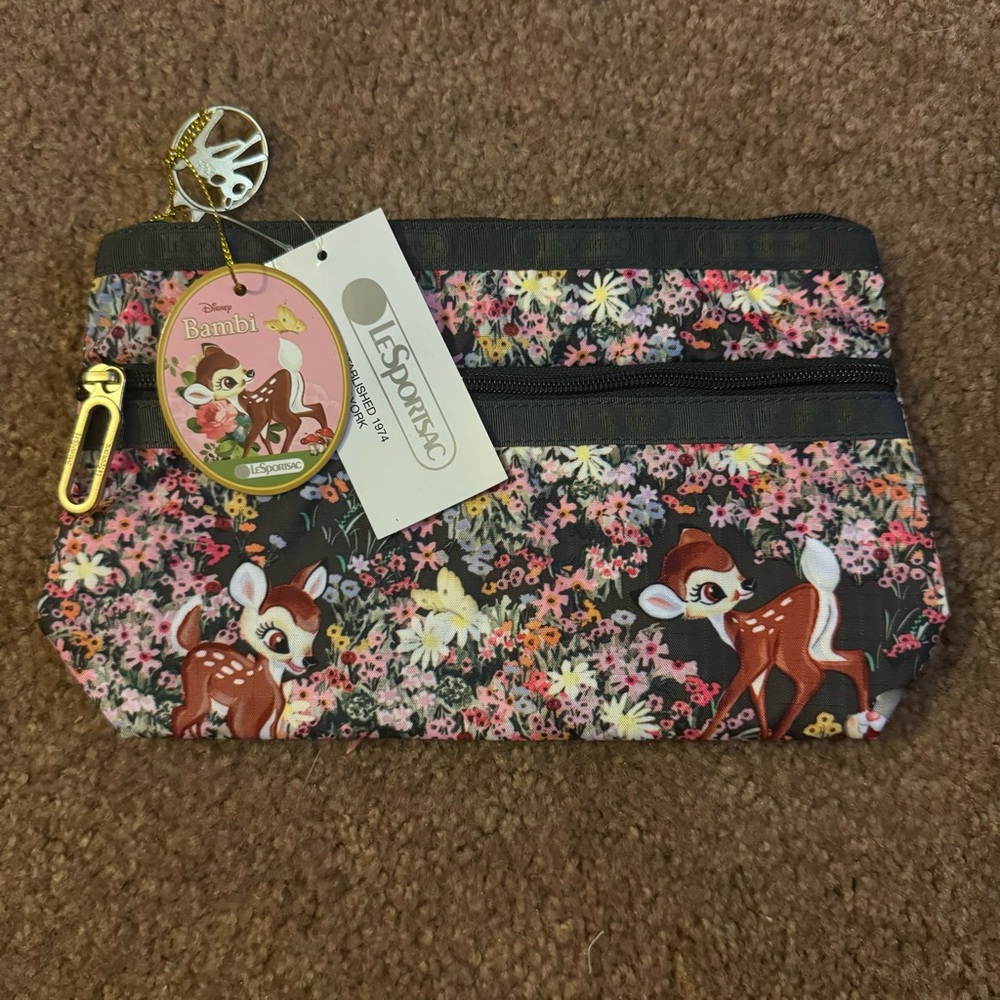 Lesportsac Bambi and friends cosmetic pouch